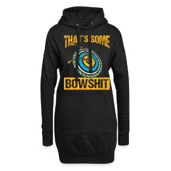 Bogensport Bogenschütze Bogenschießen Pfeil Bogen - Hoodie-Kleid - Schwarz - Vorne