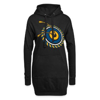 Bogensport Bogenschütze Bogenschießen Pfeil Bogen - Hoodie-Kleid - Schwarz - Vorne