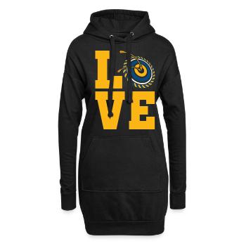 Bogensport Bogenschütze Bogenschießen Pfeil Bogen - Hoodie-Kleid - Schwarz - Vorne