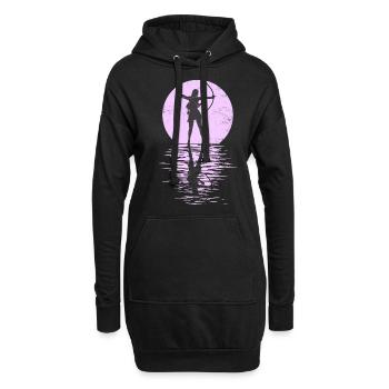 Bogensport Bogenschütze Bogenschießen Pfeil Bogen - Hoodie-Kleid - Schwarz - Vorne