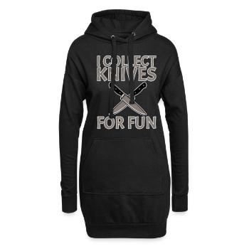I Collect Knives For Fun 2 - Hoodie-Kleid - Schwarz - Vorne