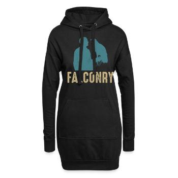 Falconer Falconry Birding - Hoodie-Kleid - Schwarz - Vorne