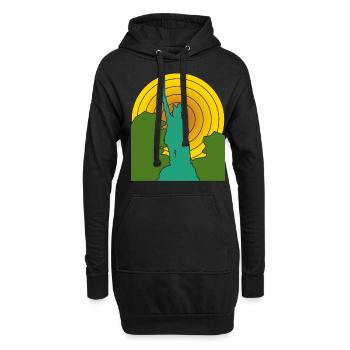 Hermannsdenkmal retro Detmold - Hoodie-Kleid - Schwarz - Vorne
