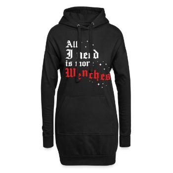 Faire Festival Tout ce dont j’ai besoin, c’est de plus de Wenches - Sweat-shirt à capuche long Femme - noir - Devant