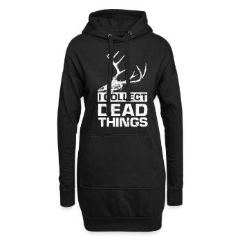 Taxidermiste Je ramasse les morts Taxidermie - Sweat-shirt à capuche long Femme - noir - Devant