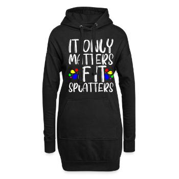 Ce n’est important que s’il éclabousse - Sweat-shirt à capuche long Femme - noir - Devant