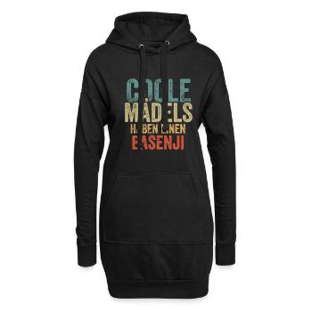 Basenji - Hoodie-Kleid - Schwarz - Vorne
