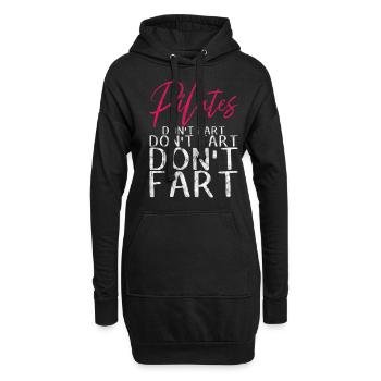 Pilates Don't Fart Don't Fart Don't Fart 3 - Hoodie-Kleid - Schwarz - Vorne