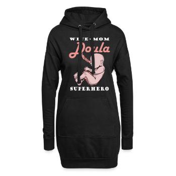 Épouse Mère Doula Sage-femme - Sweat-shirt à capuche long Femme - noir - Devant