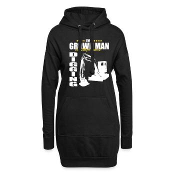 Opérateur arrière pour excavatrice Pelleteuse de sable - Sweat-shirt à capuche long Femme - noir - Devant