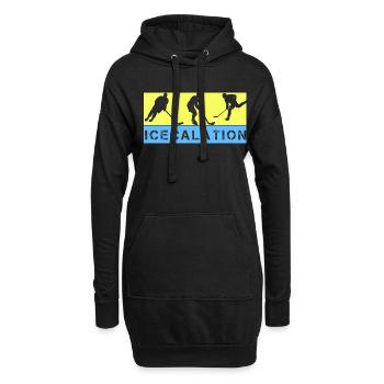 Équipe de hockey sur glace, club, club, entraîneur-joueur fan - Sweat-shirt à capuche long Femme - noir - Devant