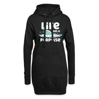 Das Leben Hat Einen Meeresbiologen Für - Hoodie-Kleid - Schwarz - Vorne