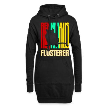 Rennmaus Flüsterer - Hoodie-Kleid - Schwarz - Vorne
