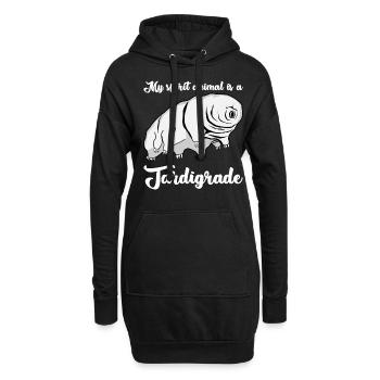 Tardigrade Wasserbär lustig Bärtierchen - Hoodie-Kleid - Schwarz - Vorne