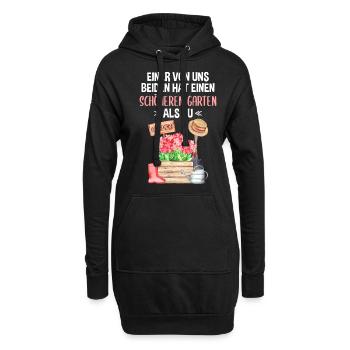 Garten Lustiger Spruch Hobby Gärtner Geschenkidee - Hoodie-Kleid - Schwarz - Vorne