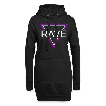 Rave Techno House Party EDM Festival Goa Electro - Hoodie Dress - black - Front