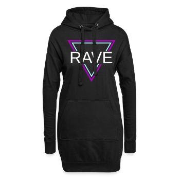 Rave Techno House Party EDM Festival Goa Electro - Hoodie Dress - black - Front