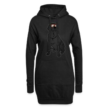 Labrador Retriever Hund Hundeliebhaber Geschenk - Hoodie-Kleid - Schwarz - Vorne