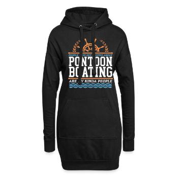 Ponton Ponton bateau | Cadeau du capitaine ponton - Sweat-shirt à capuche long Femme - noir - Devant