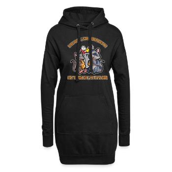 Opossum Spruch für Tierliebhaber und Possum - Hoodie-Kleid - Schwarz - Vorne