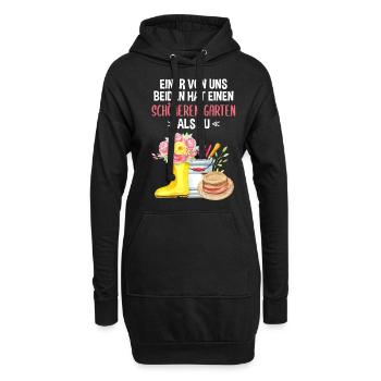 Garten Lustiger Spruch Hobby Gärtner Geschenkidee - Hoodie-Kleid - Schwarz - Vorne
