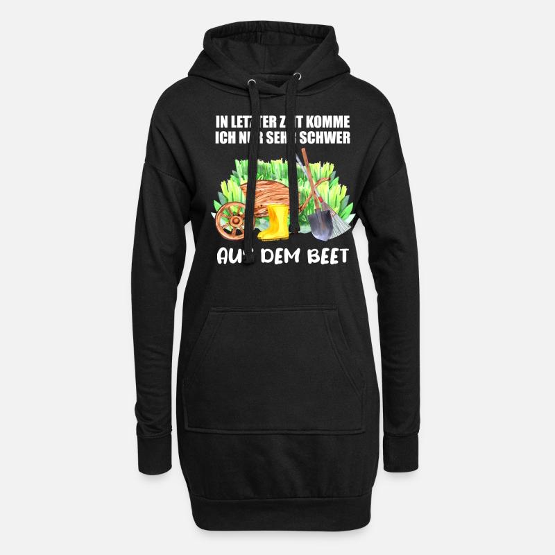Garten Beet Lustiger Spruch Gärtner Geschenkidee - Hoodie-Kleid - Schwarz