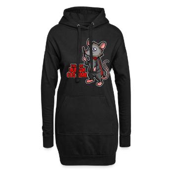 Opossum Design für Possum Fans und Opossum Fans - Hoodie-Kleid - Schwarz - Vorne
