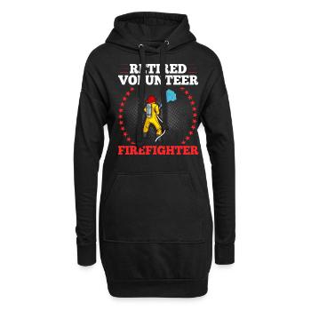 Pompiers volontaires - Sweat-shirt à capuche long Femme - noir - Devant