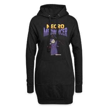 Cat Necro Meowncer Necromancer design for a - Sweat-shirt à capuche long Femme - noir - Devant