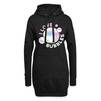 J’adore Bubbles Bubbles Enfants - Sweat-shirt à capuche long Femme - noir - Devant