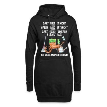 Garten Lustiger Spruch Hobby Gärtner Geschenkidee - Hoodie-Kleid - Schwarz - Vorne