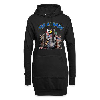 Opossum Design für Possum Fans und Opossum Fans - Hoodie-Kleid - Schwarz - Vorne