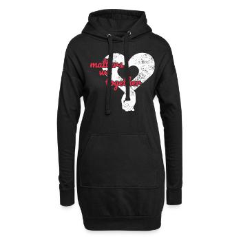 Petite amie, petit ami, homme, partenaire de la Saint-Valentin - Sweat-shirt à capuche long Femme - noir - Devant