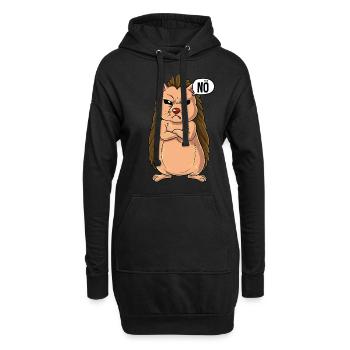 Igel Nö - Hoodie-Kleid - Schwarz - Vorne