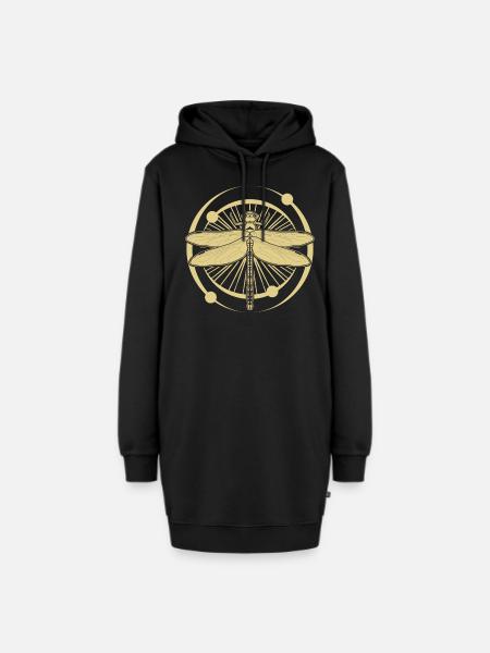 Libellen Okkulte Insekten Libelle - Hoodie-Kleid - Schwarz