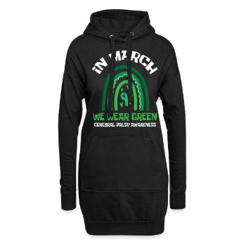 Hebral palsy, cerebral palsy consciousness - Hoodie Dress - black - Front