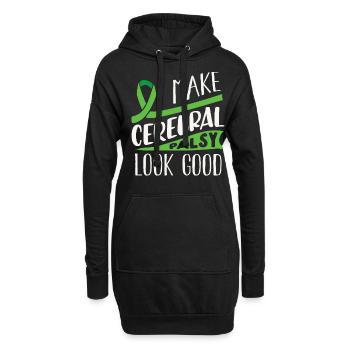 Hebral palsy, cerebral palsy consciousness - Hoodie Dress - black - Front