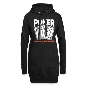 Joueur de poker Joueur de poker Cadeau de poker - Sweat-shirt à capuche long Femme - noir - Devant