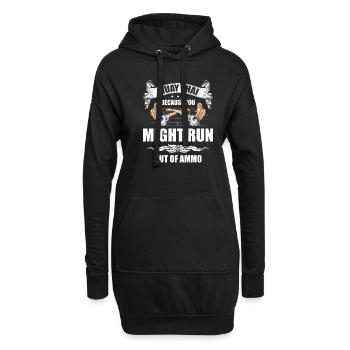 Muay Thai, Weil Dir Die Munition Ausgehen Könnte - Hoodie-Kleid - Schwarz - Vorne