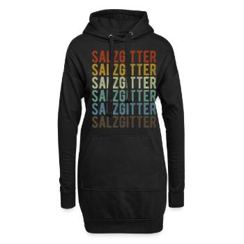 Salzgitter Stadt Retro Vintage - Hoodie-Kleid - Schwarz - Vorne