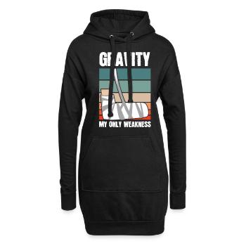 La gravité ma seule faiblesse osseuse - Sweat-shirt à capuche long Femme - noir - Devant