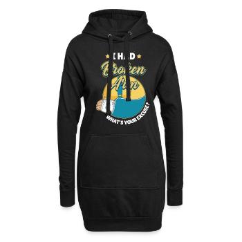 Ich Hatte Eine Gebrochene - Hoodie-Kleid - Schwarz - Vorne