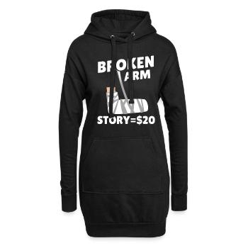 Fracture de l’histoire du bras Coude osseux - Sweat-shirt à capuche long Femme - noir - Devant