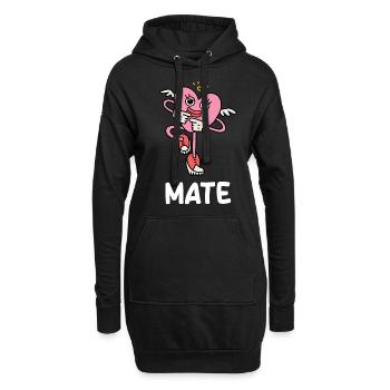 Petite amie, petit ami, homme, partenaire de la Saint-Valentin - Sweat-shirt à capuche long Femme - noir - Devant