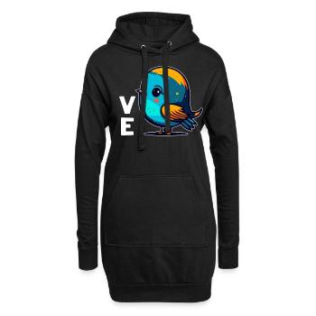 Petite amie, petit ami, homme, partenaire de la Saint-Valentin - Sweat-shirt à capuche long Femme - noir - Devant