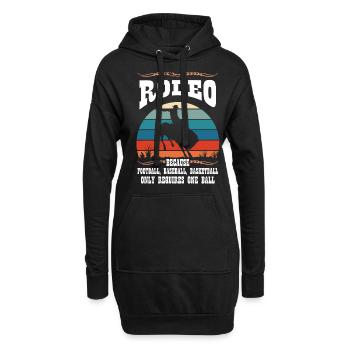 Rodeo, Verzierungen, Country, Cowboys - Hoodie-Kleid - Schwarz - Vorne