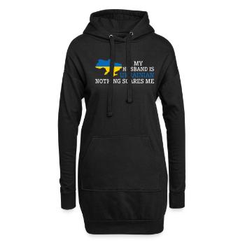Nothing Scares Me Ukrainian Husband Ukraine - Hoodie-Kleid - Schwarz - Vorne