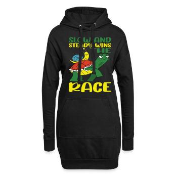 Slow And Steady Wins The Race 4 - Hoodie-Kleid - Schwarz - Vorne