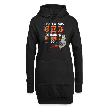 Afrikanischer Graupapagei Papagei Vogel Afrika - Hoodie-Kleid - Schwarz - Vorne
