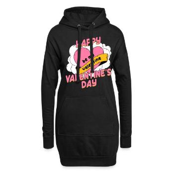 Petite amie, petit ami, homme, partenaire de la Saint-Valentin - Sweat-shirt à capuche long Femme - noir - Devant